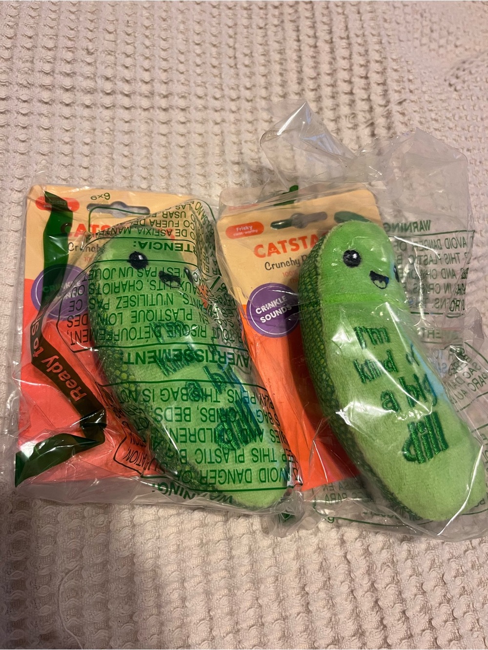 Crunchy Pickle Cat Nip Cat Toy - Green